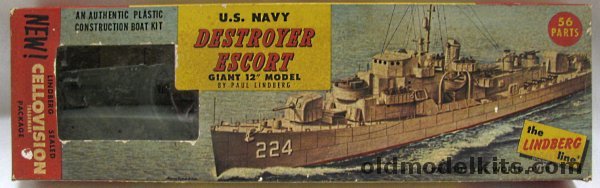 Lindberg 1/300 DE-224 Rudderow  - Destroyer Escort, 753-49 plastic model kit